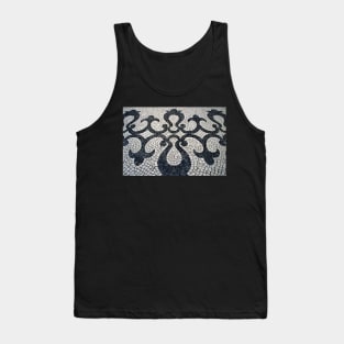 Swirly black and white patterns in Portuguese cobblestone Tank Top